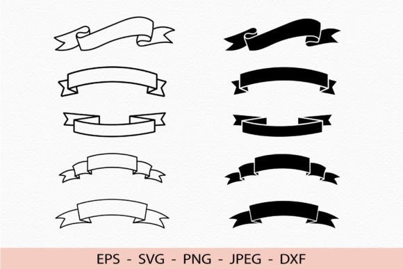 Download Banner Svg Ribbon File for Cricut Dxf - Svg Collection