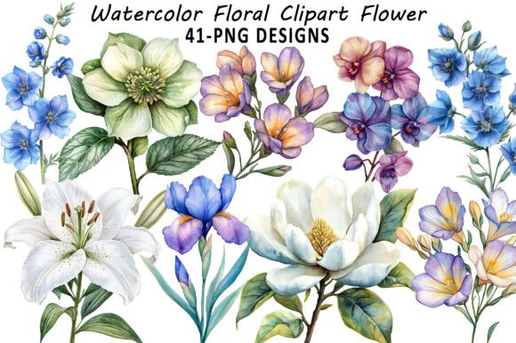 Download Watercolor Floral Clipart Flower - Floral clipart Collection