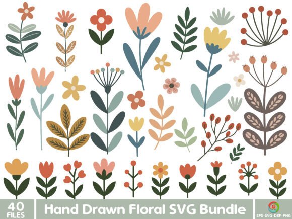 Download Hand Drawn Floral SVG Bundle - Svg Collection