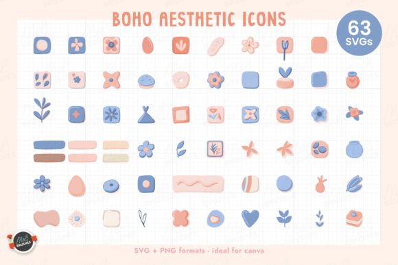 Download 60 Boho Aesthetic SVG Icons - Svg Collection
