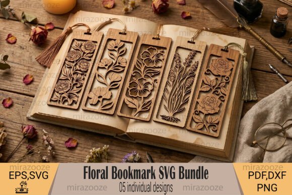 Download Floral Bookmark SVG Bundle - Svg Collection
