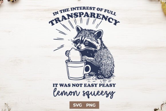 Download Funny Raccoon Squeezing Lemon SVG PNG - Svg Collection