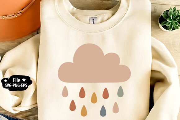 Download Boho Cloud Rain SVG PNG - Svg Collection