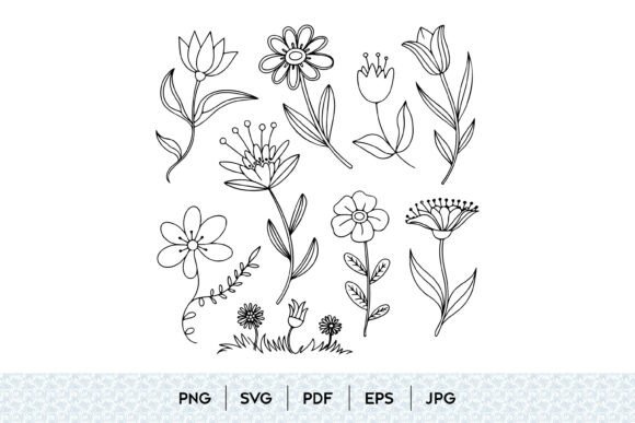 Download Hand Drawn Floral SVG Bundle - Svg Collection