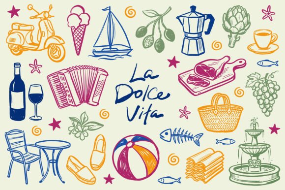 Download Dolce Vita Summer Vibe Illustration SVG - Svg Collection