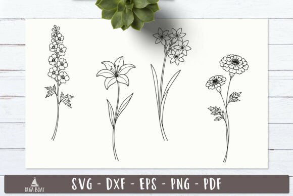 Download Garden SVG Floral Line Art Designs - Svg Collection