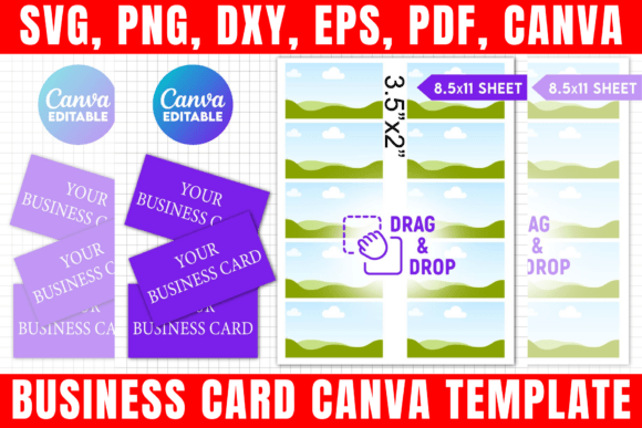 Download Business Card Canva Template SVG - Svg Collection