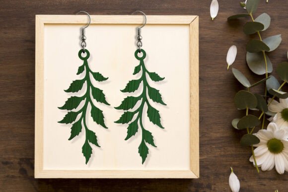 Download Laser Cut Flowers Leaves Earring SVG - Svg Collection