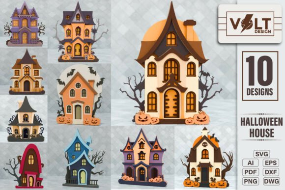 Download Halloween House SVG Laser Craft BUNDLE - Svg Collection