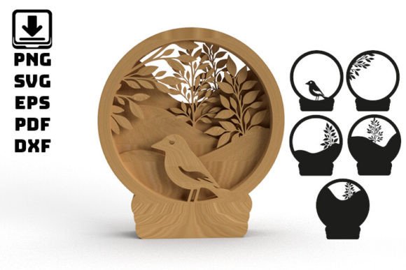 Download Layered 3D Bird Deco / SVG - Svg Collection