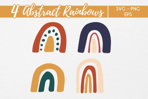 Download 4 Abstract Rainbows Svg Files for Cut - Svg Collection