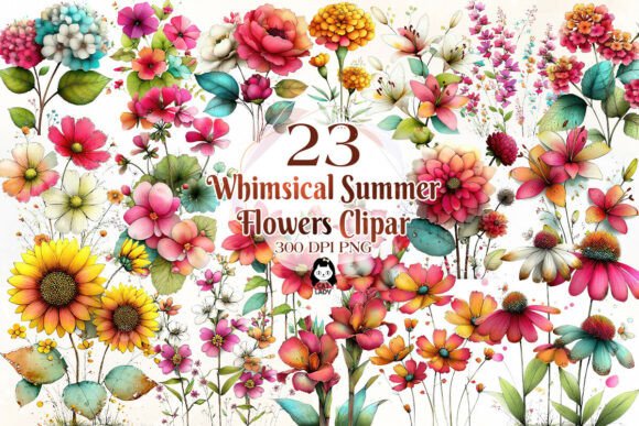 Download Whimsical Summer Flower Species Clipart - Premium Resources